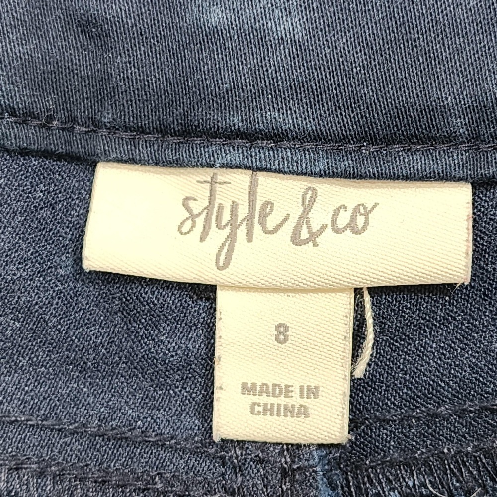 Style & Co Jeans Womens 8 Blue‎ Mid Rise Skinny Slim Ankle Stretch Denim Casual - Picture 4 of 12